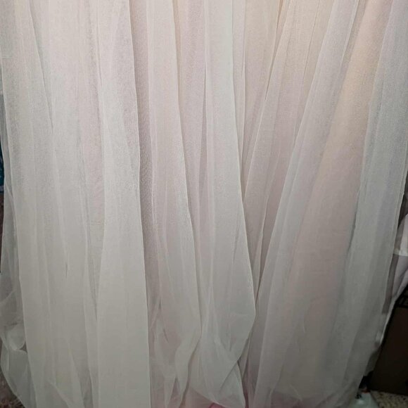 Flower GirI- Ivory Lace Tulle Wedding Dress – Sleeveless Floral Appliqué - Picture 9 of 12